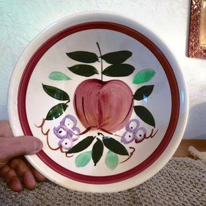 Rossini Ironstone 10” Bowl, Apple & Grapes